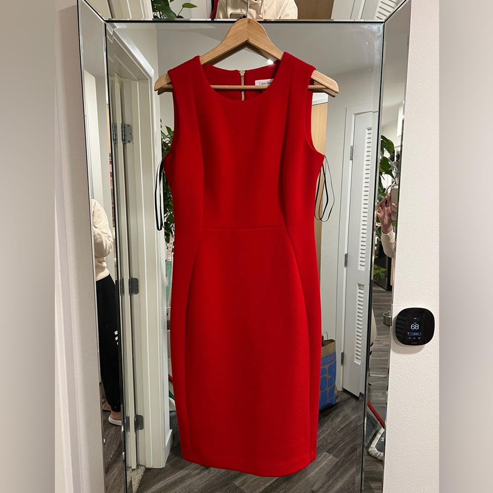Beautiful Calvin Klein dress red size 8